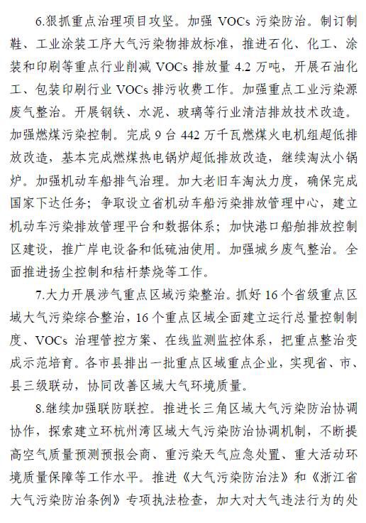 2017年浙江省環保工作要點 加強VOCs污染防治 2017年浙江省環保工作要點 加強VOCs污染防治